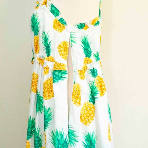 NWT J. Crew Pineapple Square Neck Ruffle Maxi Dress size 8 - Picture 8 of 10